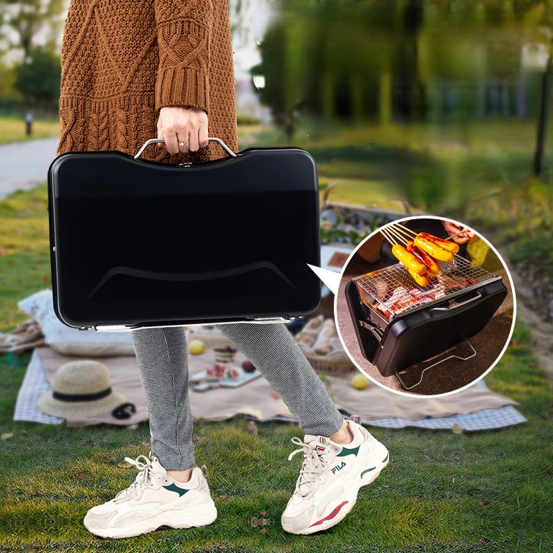 

Portable BBQ Grill Home Outdoor Portable Folding BBQ Grill Charcoal Grill Bring Your Own Grill Korean Bbq