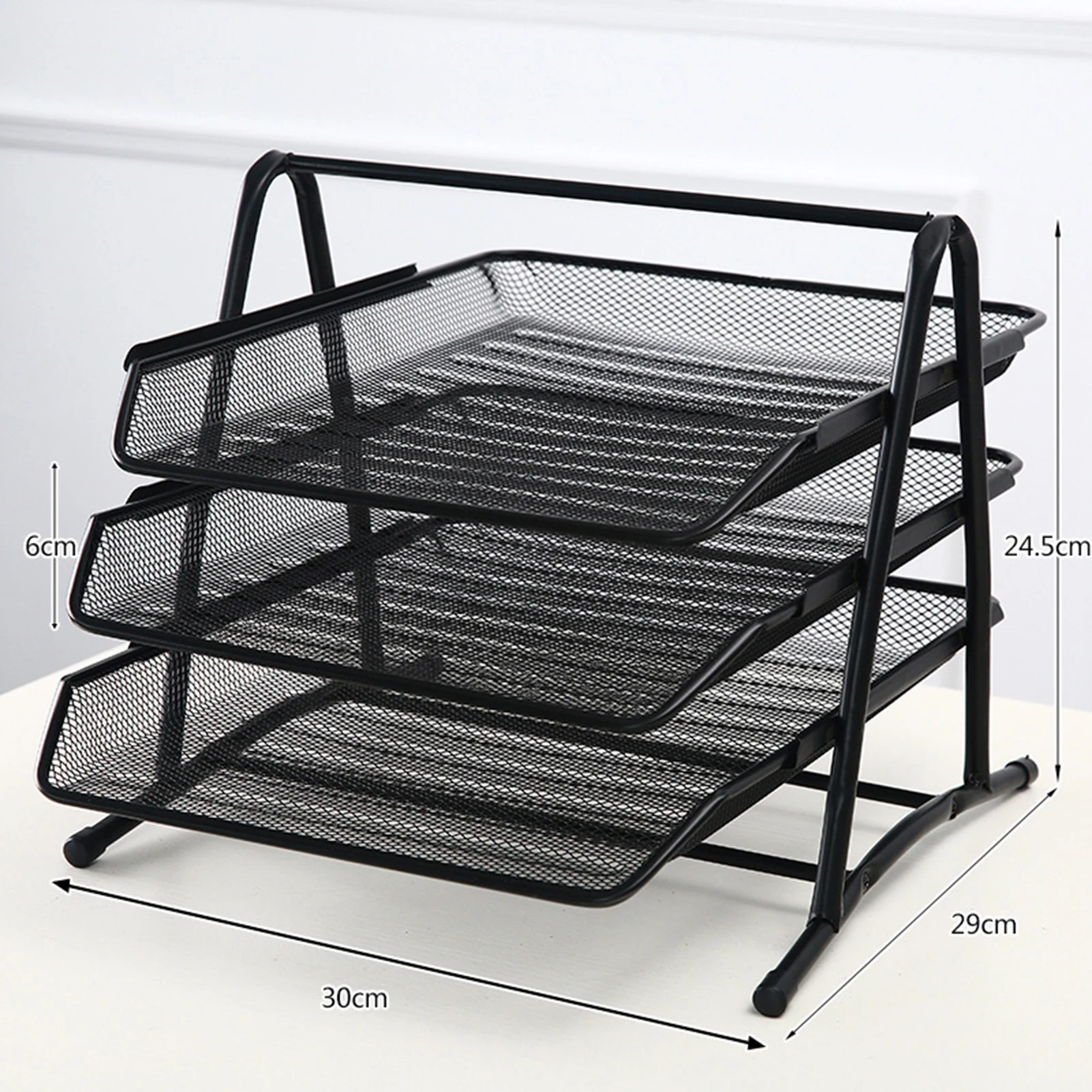 2020 Office A4 Paper Organizer Document File Letter Book Brochure Filling Tray Rack Shelf Carrier Metal Wire Mesh Storage Holder