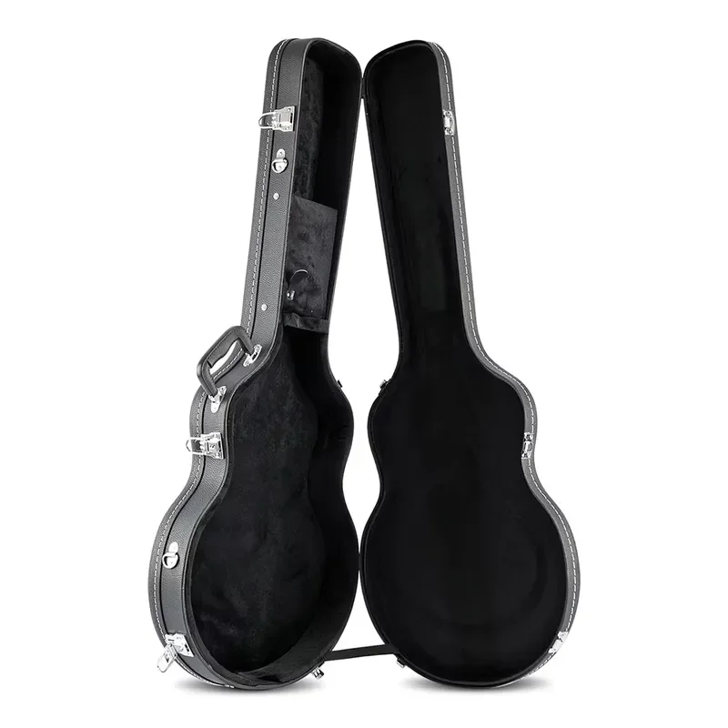 Thickened Leather Hard Case for Jazz Electric Guitar Waterproof Moisture Proof Anti Collision Pressure Resistant Instrument