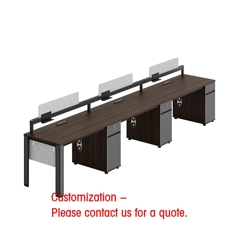 custom.Commercial Office Furniture 6 8 Cubicle Workstation Contemporary Style High End Wooden Steel Desk Work Table Desi