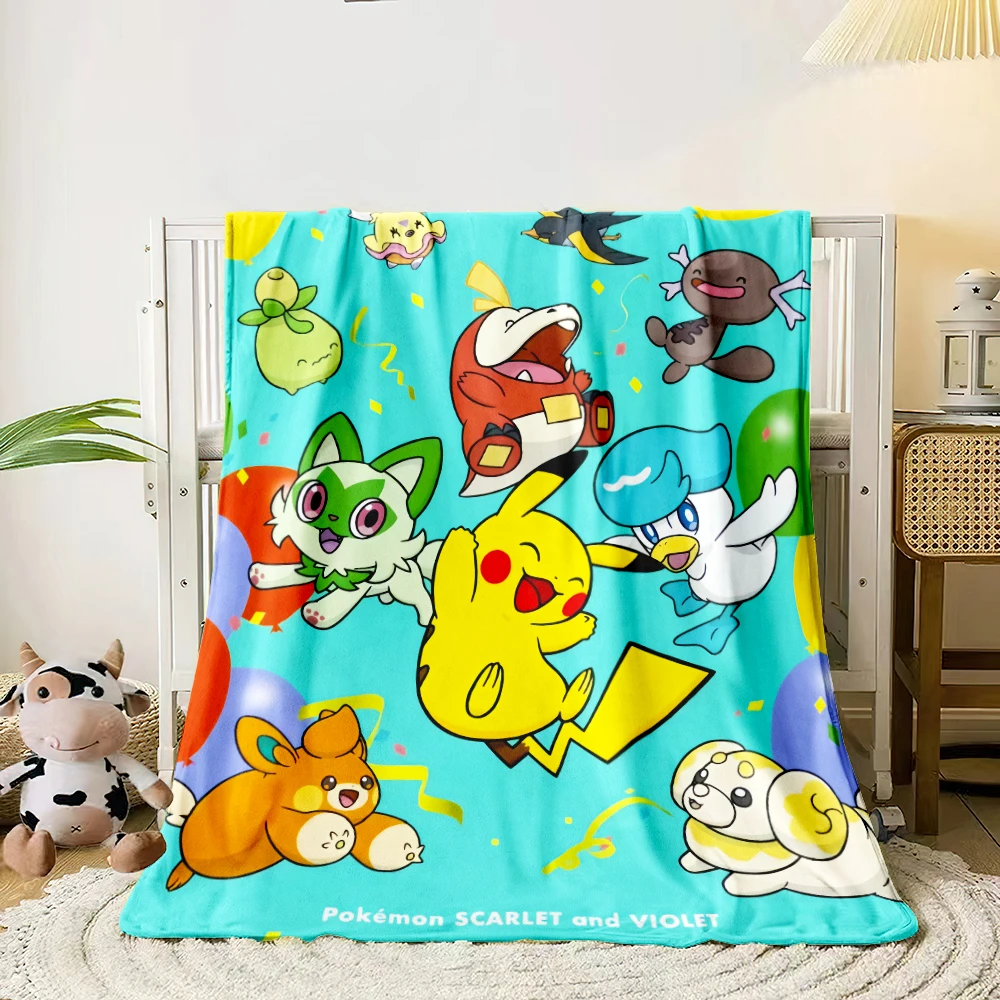 Pikachu and its friends blanket. Four seasons blanket.for sofa, beds, living room, travel picnic blanket gifts