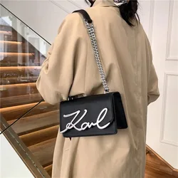 Retro Zipper Women Shoulder Bag Leisure Square Tote Bag Chain Half Month Handbag Luxury Designer Female Letter Crossbody Bag