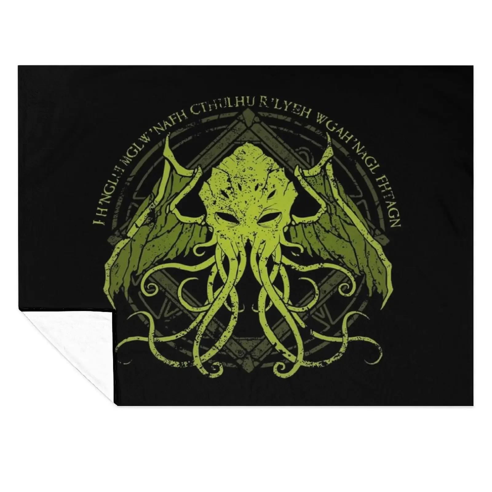 

Cthulhu - Lovecraft - Distressed chant design v2 Throw Blanket Fashion Sofas Luxury Thicken Blankets For Sofas Sofas Blankets