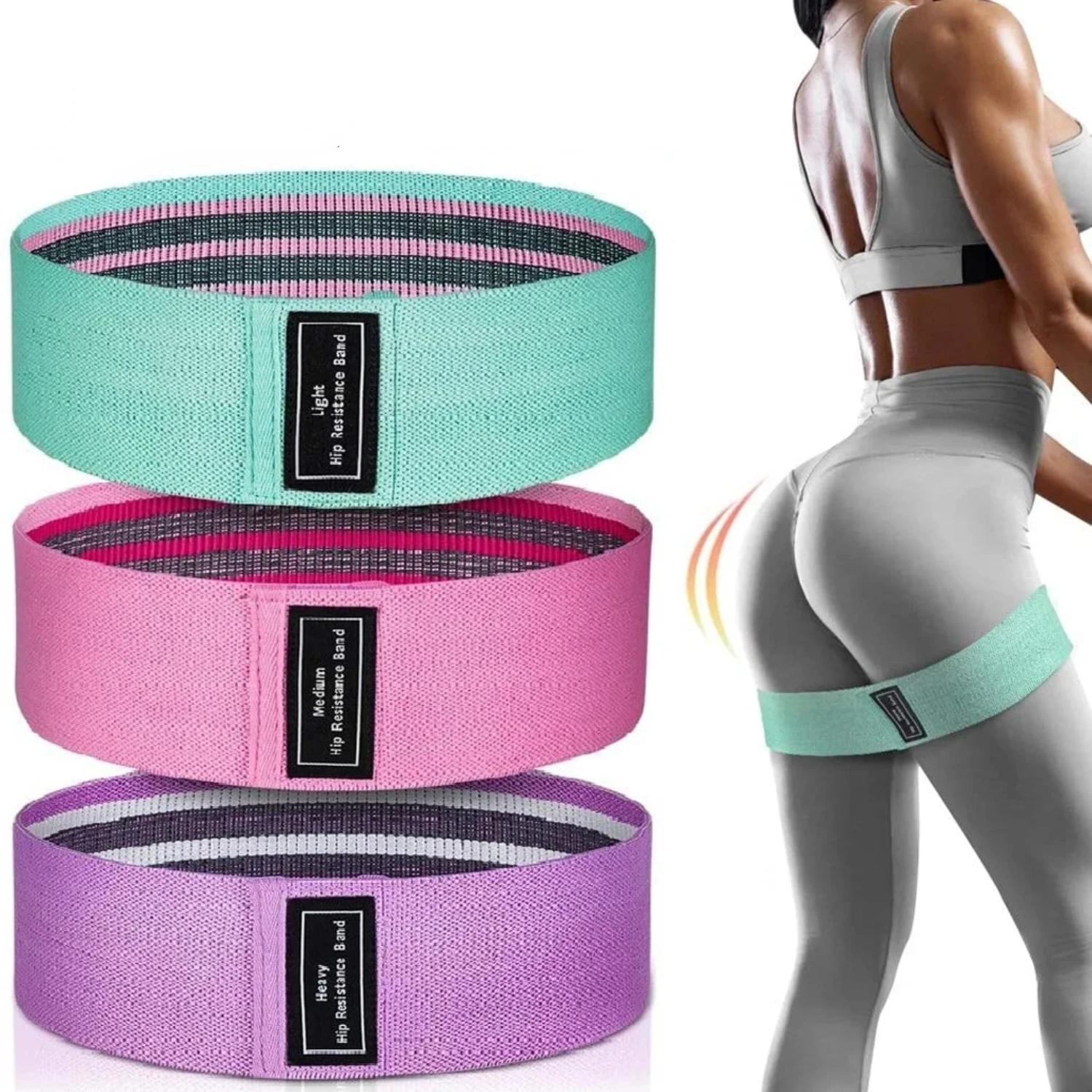 WorthWhile Stretch  Resistance Bands Yoga Legs Butt Anti Slip Elastic Fitness Bodybulding Exercise Workout Equipment