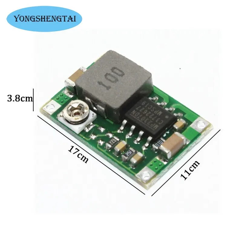 MINI convertidor reductor de 5 piezas y 3a, regulador de voltios de 5V-23V a 3,3 V, 6V, 9V, 12V, 340KHz