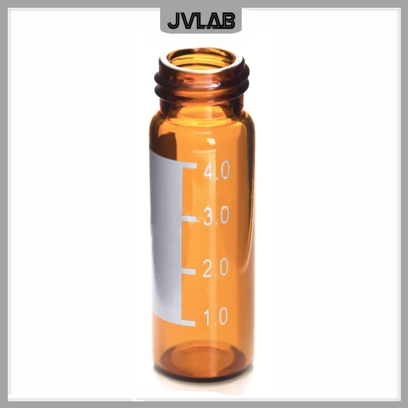 Brown Chromatography Vial 4 ml With Black Open-topped Cap Automatic Parse Sample Bottle For Chromatography Experiment 100 / PK