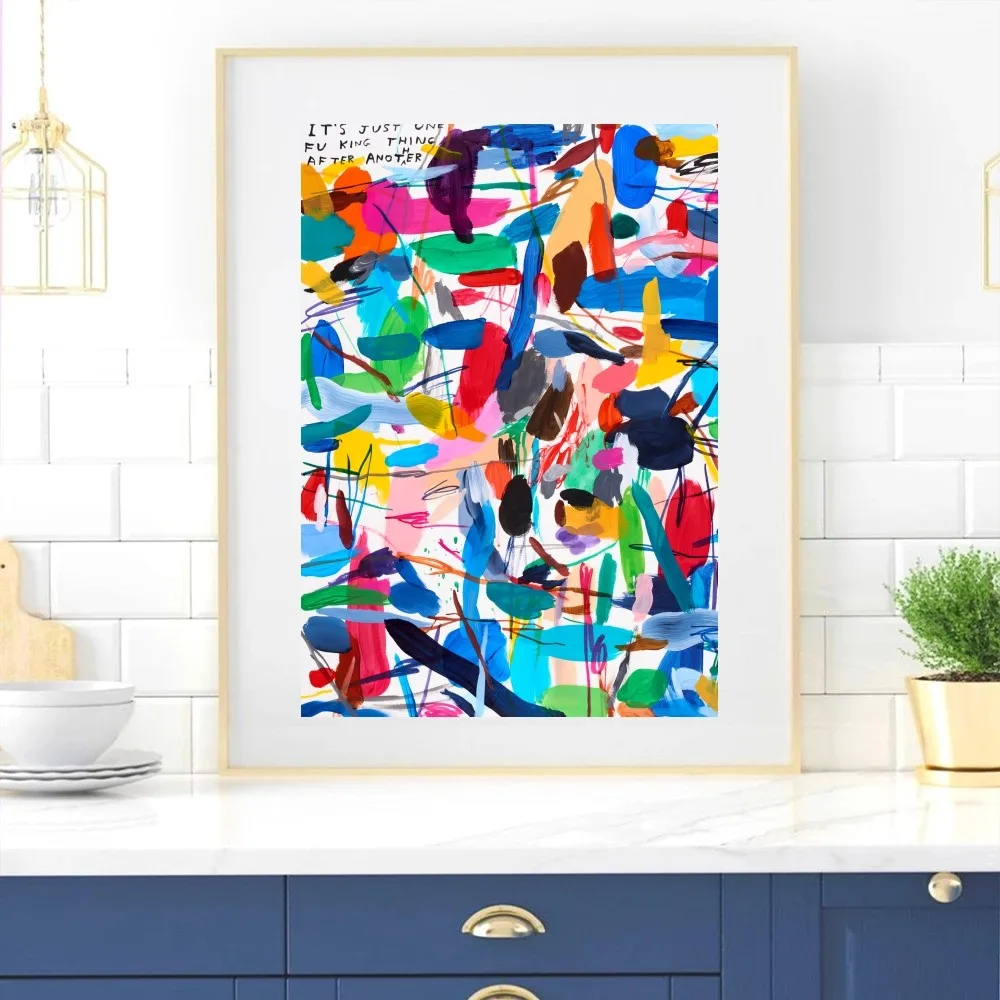 David Shrigley Art Abstracte Poster Home Room Decor Woonkamer Slaapkamer Esthetische Kunst Muurschildering Stickers