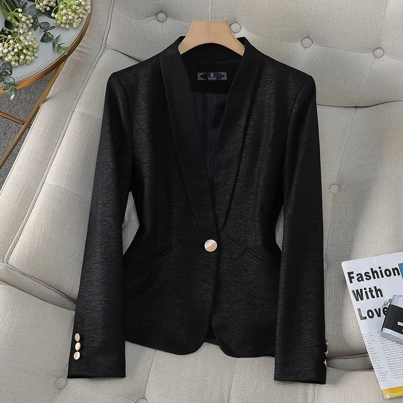 ZJYT Korean Fashion Slim Fit Blazers Women\'s Coat Jacket New Autumn Outerwears Elegant Office Lady Casaco Plus Size Veste Femme