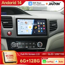 9 inch Car Radio for Honda Civic 2011-2013 2014 2015 Android 13 WIFI Multimedia Video Stereo Player Navigation GPS CarPlay WIFI