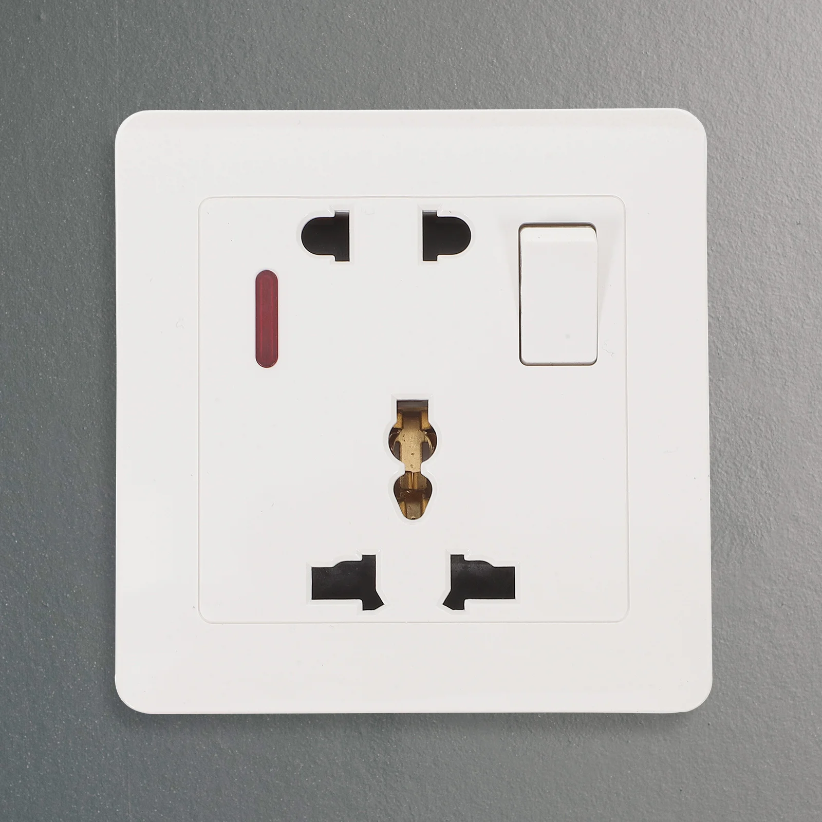 

13a Square Foot Socket Multi-Function Wall Socket Power Switch 146 Uk Wall Outlet with Safety Shutter Fuse