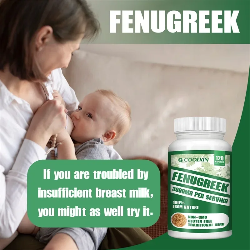 Fenugreek Capsules - for Hair Care and Breast Milk Supply, Weight Management