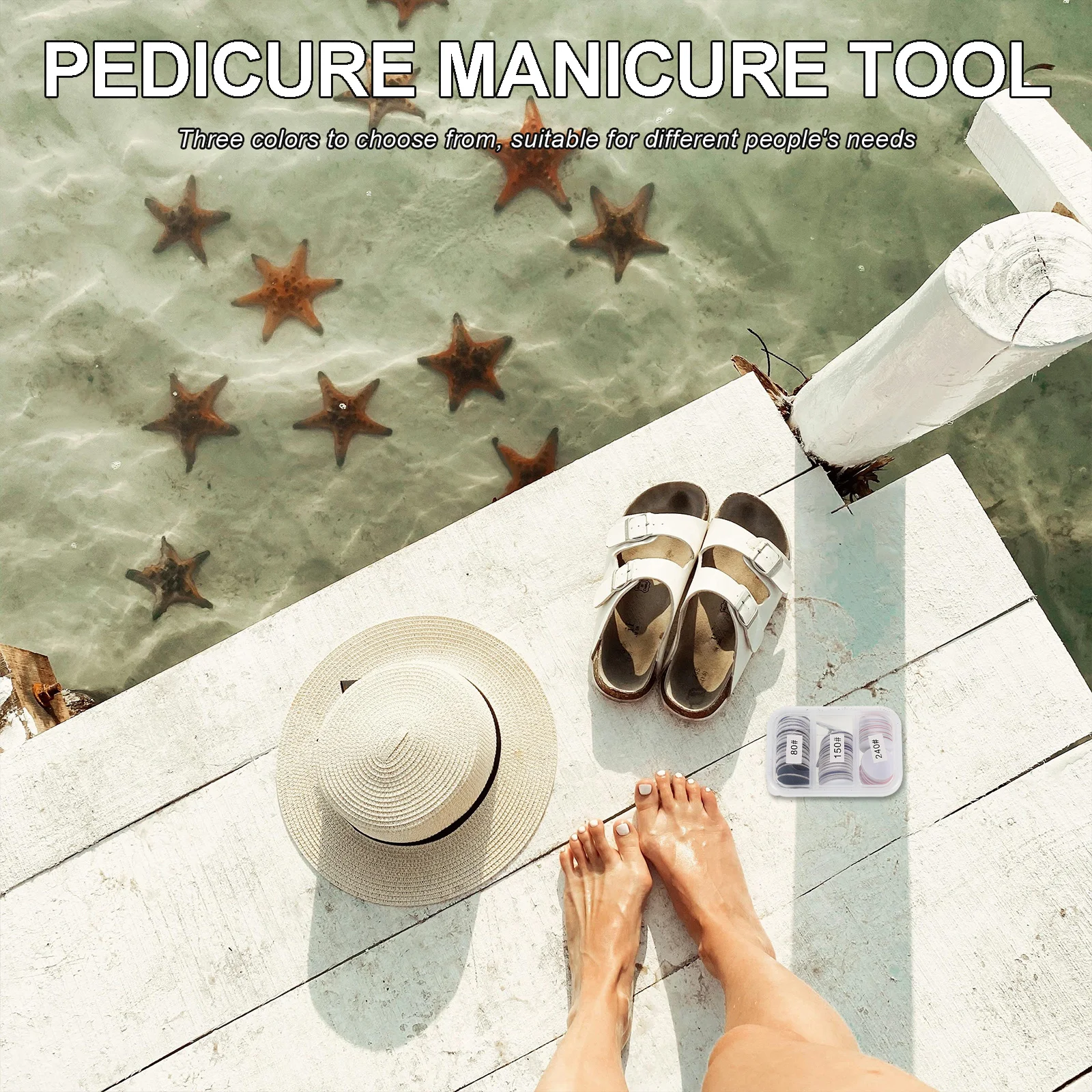 

1 Box Electric Foot File Callus Remover Pads Compatible with Pedicure Sanding Discs for Grinding Dead Skin Professional Foot