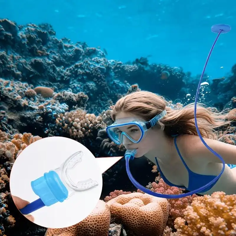 Immagine 6: 【OD】Tubo per il nuoto in silicone completamente impermeabile, anti-ingozzamento, tubo singolo per immersioni, snorkel pieghevole