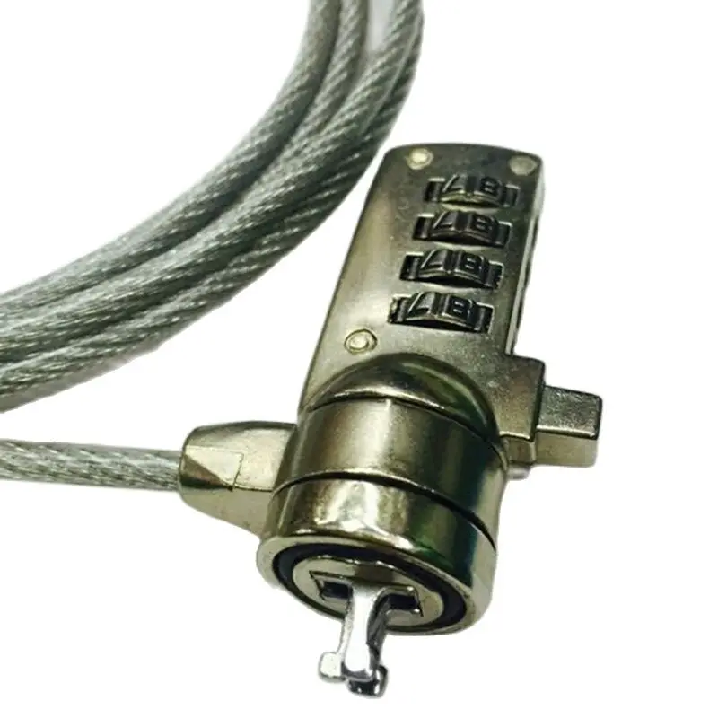 Combinação Cabo Lock para Laptops e Outros Dispositivos, Cabo de aço de 1,2 metros, Notebook/Laptop Combination Lock Security Cable
