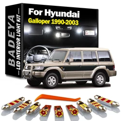 BADEYA 9Pcs LED Interior Reading Dome Trunk Bulbs Light Kit Canbus For Hyundai Galloper 1990-2000 2001 2002 2003 Car Accessories