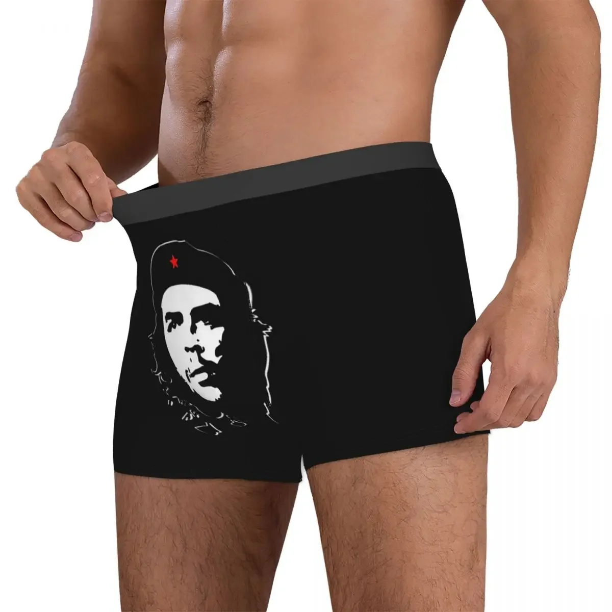 Shorts Boxer Respirável Masculino, Calcinha Che Guevara, Roupa Interior para Homme, Presente de Namorado