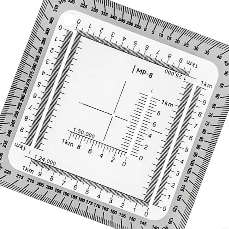 G92C MP8 StyleMGRS/UTMCoordinate Ruler Protractor,Coordinate Scale Map Reading Topographical Map Scale