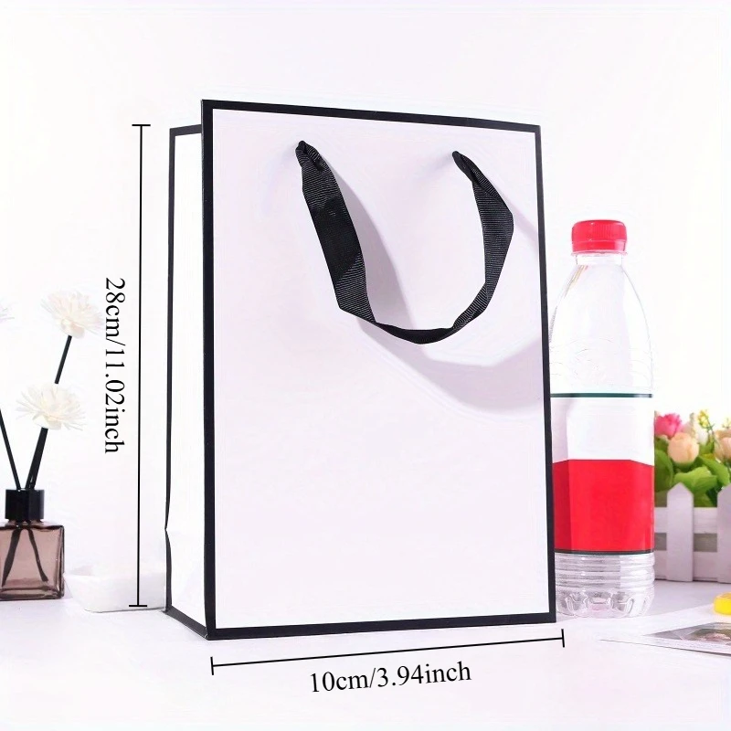 White Card Tote Bags, White Paper Bags Gift Bags, Women's Clothing Store Shopping Bags, Jewelry Beauty Packaging Bags