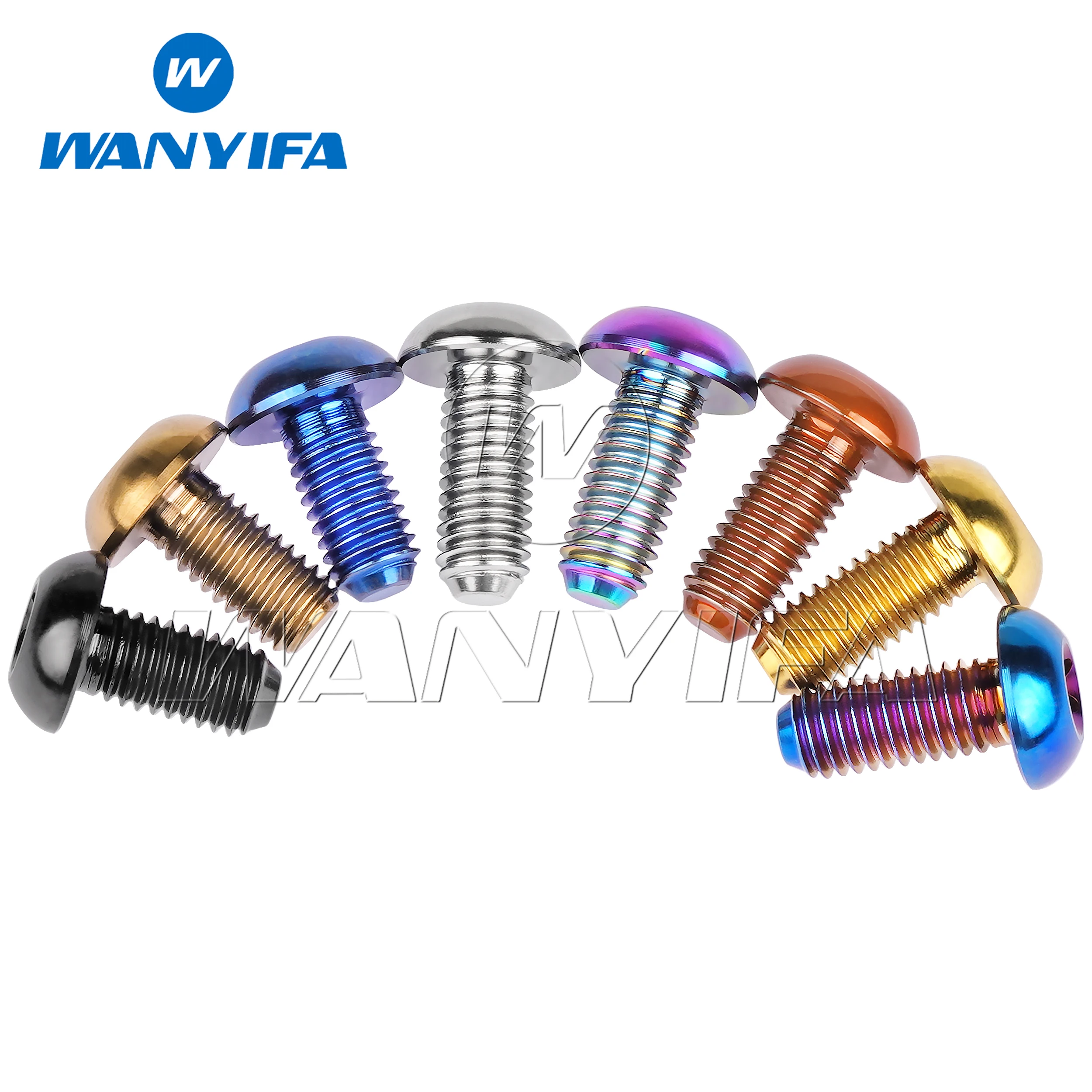 Wanyifa Titanium Bolt M5x10mm T25 Torx Head Ti Screws for Bike Disc Brake Rotors Mountain&Road Bike