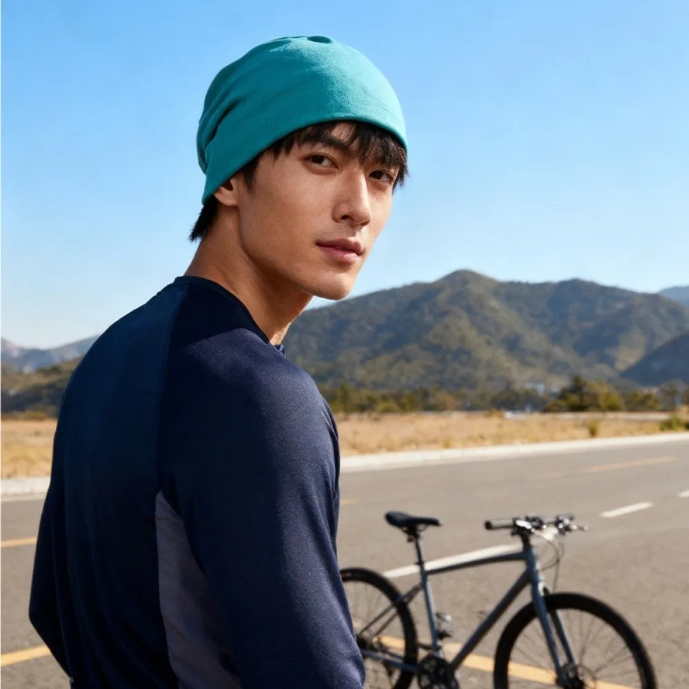 New Solid Color Slouchy Beanie Hip-Hop Lightweight Running Cap Breathable Elastic Knitted Bonnet Hat Autumn Winter