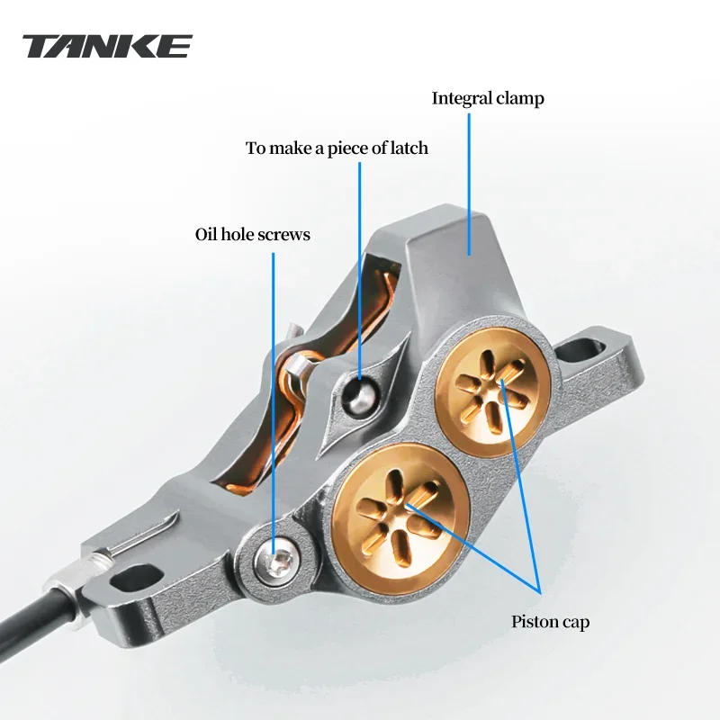 TANKE MTB 4 مكبس الصحن الهيدروليكي الفرامل 2200 مللي متر سبليت من نوع ضغط الزيت الفرامل الجبلية AM DH E-الدراجة الطريق دراجة الفرامل ترقية
