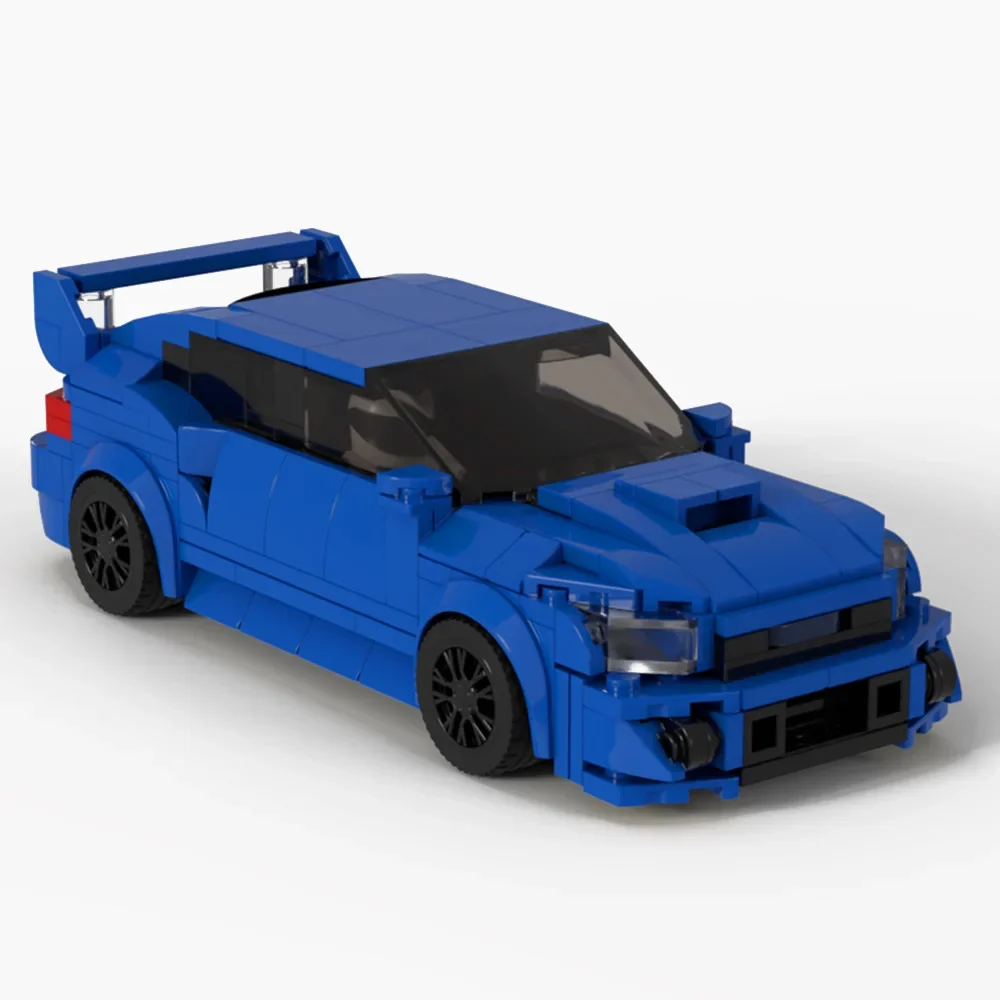 MOC Speed Series Impreza JDM Japanese Subaru sti Building Blocks 8 Grid Car Champion Racing Assembly Model Kid toy Birthday Gift