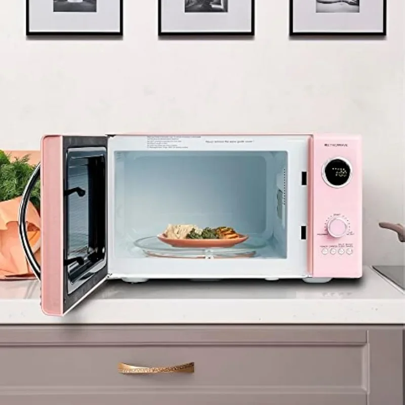 HAOYUNMA meja Retro Oven Microwave-0.9 cu ft-12 pengaturan memasak pra-program-jam Digital-Anda berhak mendapatkannya