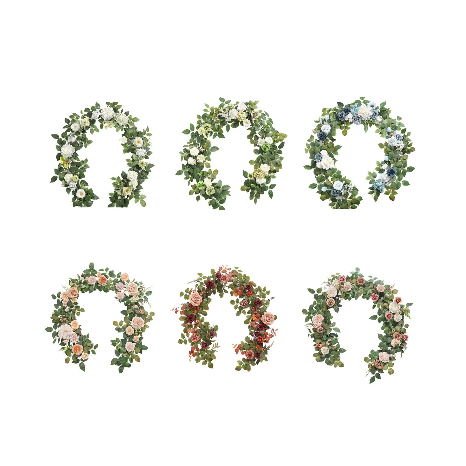 

Artificial Rose Flower Vine Floral Garland Decorative Greenery 5.9ft Artificial Flower Garland for Garden Background Ceremony