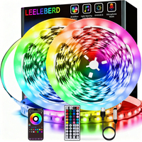 12D 1-40M Led Strip Lights for Bedroom, Color Changing Led Light Strips Kit with 44 Keys IR Remote and Smart App Control, RGB