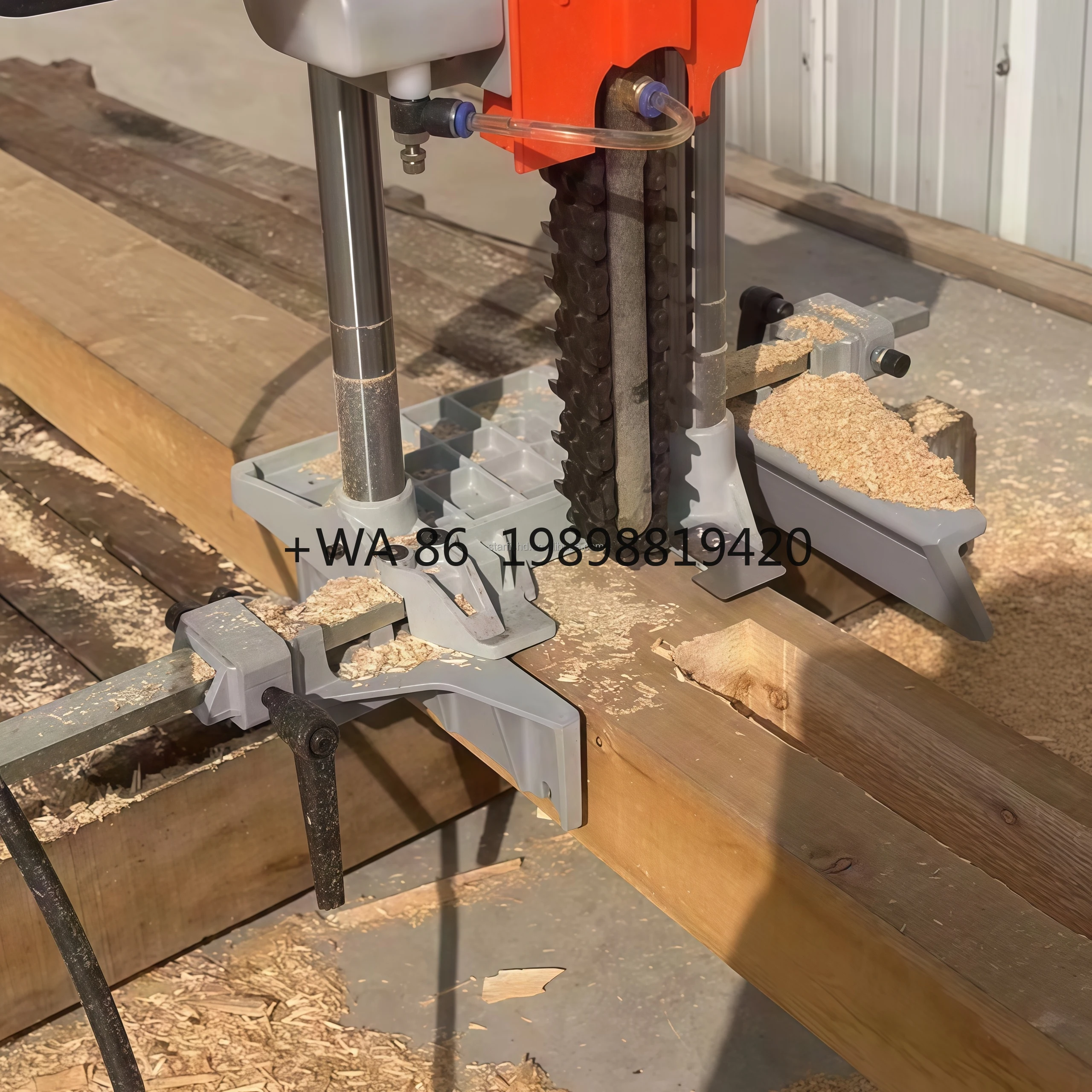 

Cabin Barn Fence for Home Projects Portable Chain Mortising Machine Woodworking Chainsaw Tenon Mortise Wood Boring for Log