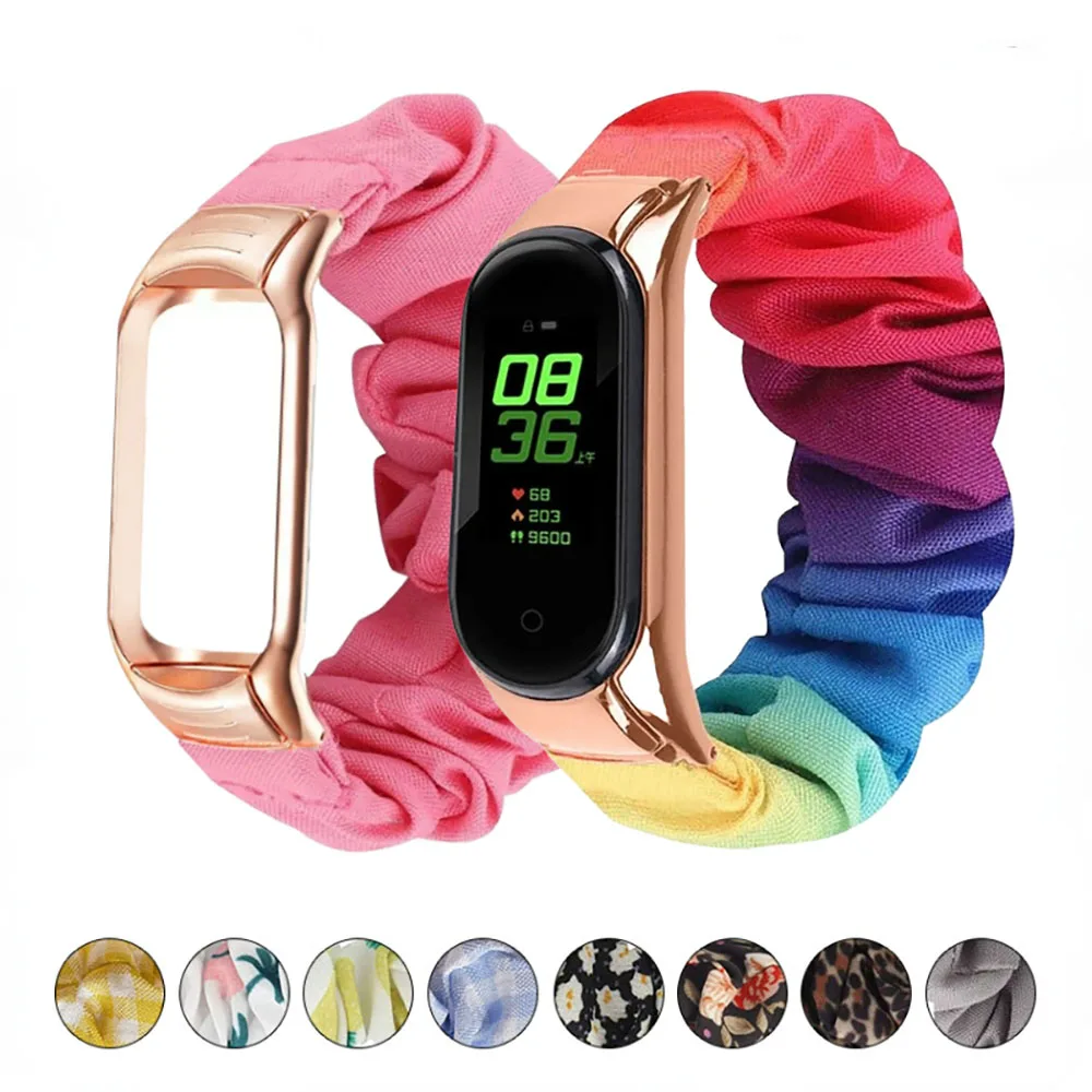 

Fabric Nylon Strap For Xiaomi Mi Band 6 5 Interchangeable Bracelet Mi Band 6 5 4 3 Elastic Smart Wristband For Mi Band 43 Correa