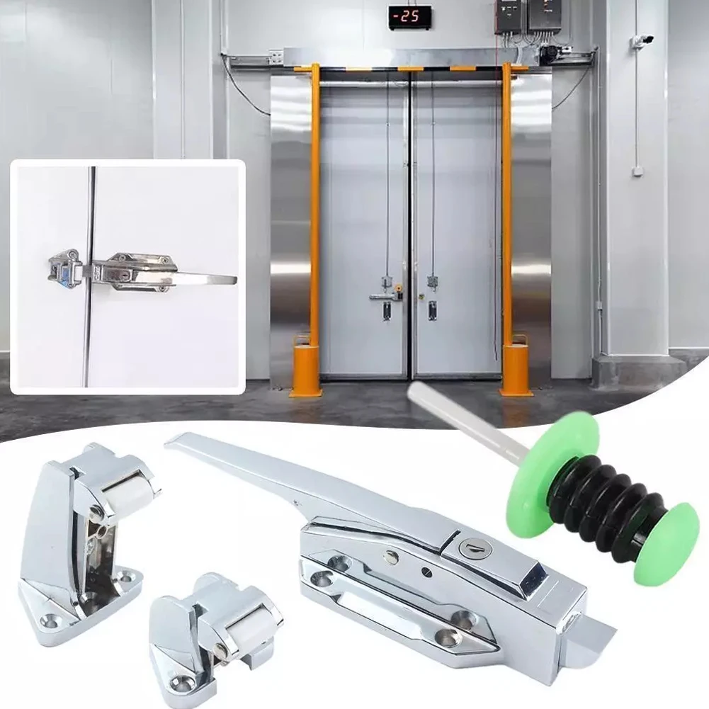 Zinc Alloy Walk In Cooler Door Handle Freezer Door Handle Latches With Key Crafted Fromzinc Alloy Freezer Door Handle