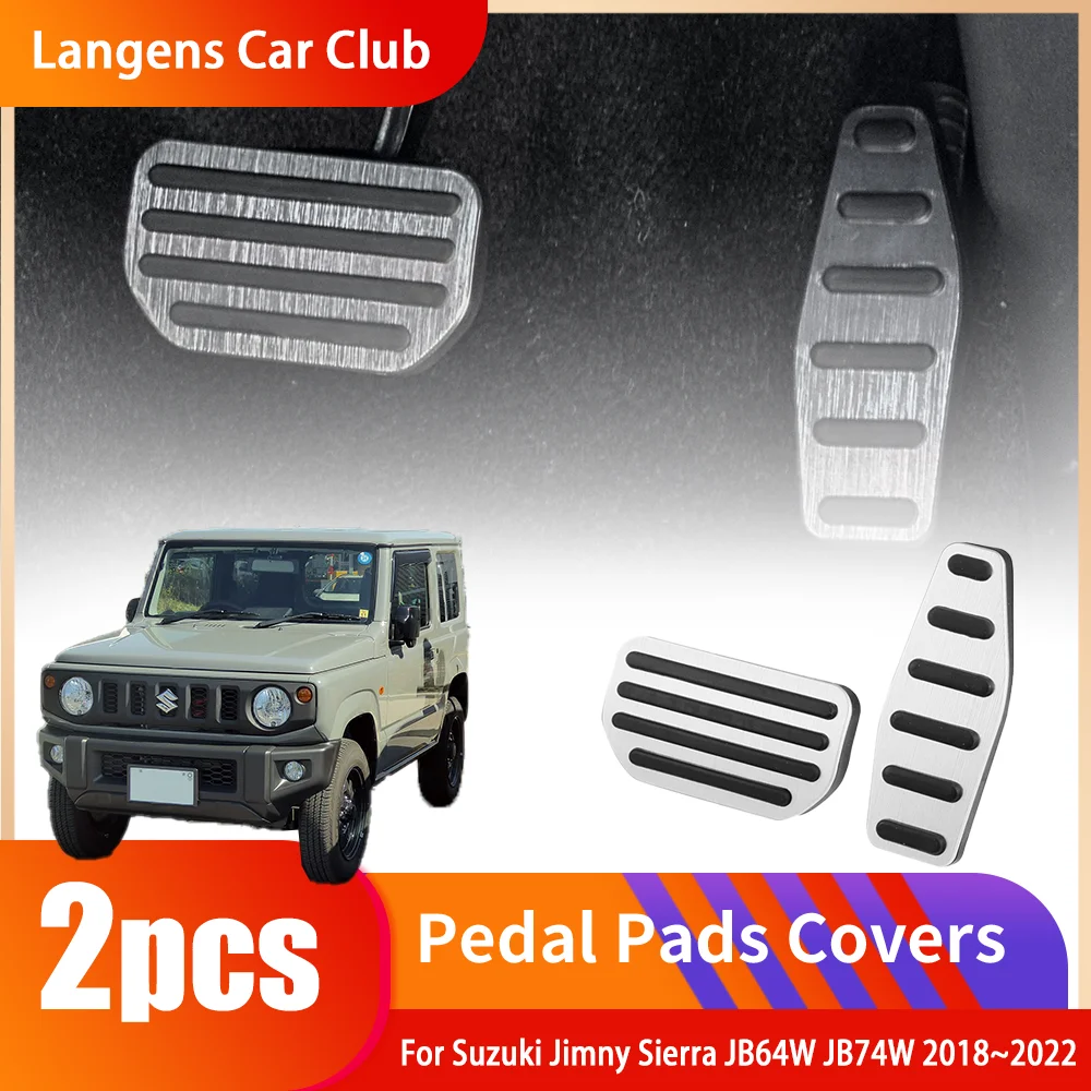 

For Suzuki Jimny Sierra JB64W JB74W 2018~2022 Stainless Steel No Drillin Non-slip Pedals Rest Accelerator Tray Part Accessories.