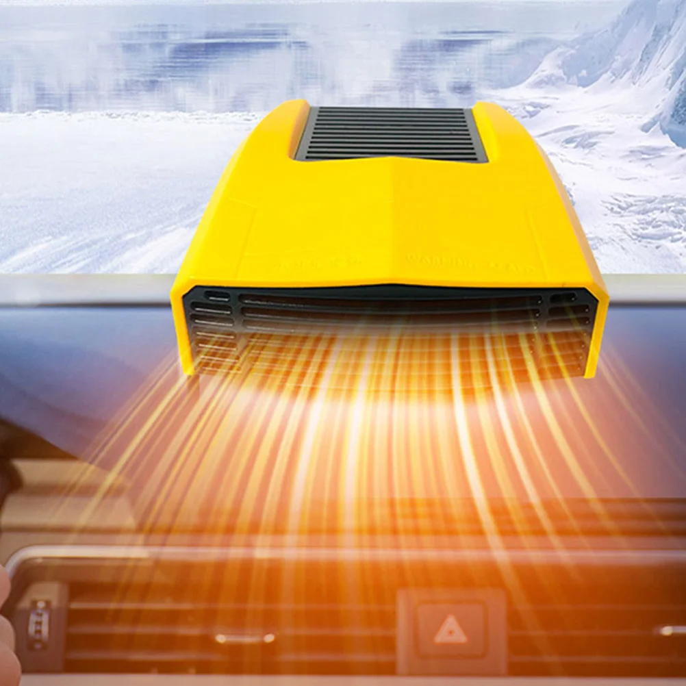 

Car Heater Portable 360° Rotary Base Fast Heating Defrosting Defogging Windshield Electric Fan For Vehicle Plug In Car Lighter