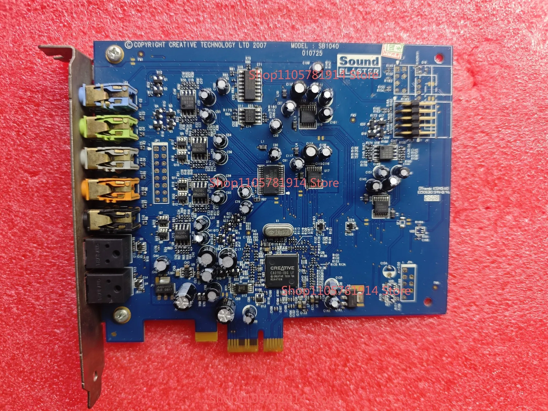 For Creative SB1040 Sound Card, PCI-E Interface, 7.1 Channel, with Fiber Optic Interface