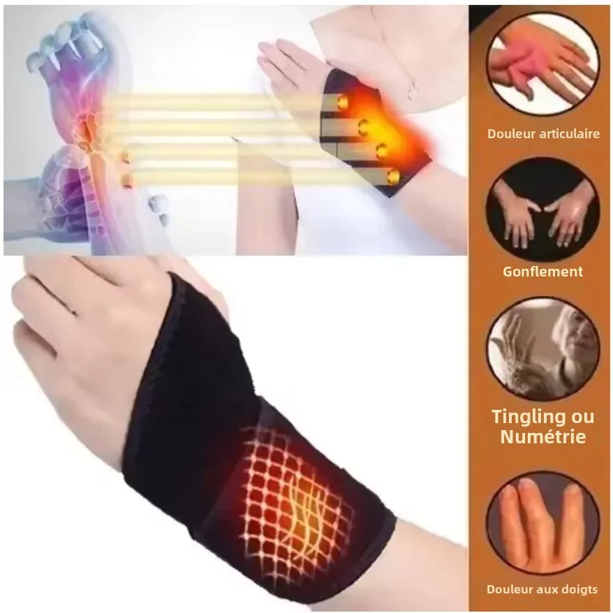 

Adjustable Self-heating Warm Wrist Band Tourmaline Magnet Wrist Hand Warmer Compression Pain Relief Wristband Sanitizer Belt