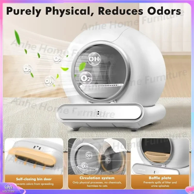 9L Self-Cleaning Smart Cat Litter Box Automatic Cat Litter Cleaner with APP Control Fully Automatic Feces Collection