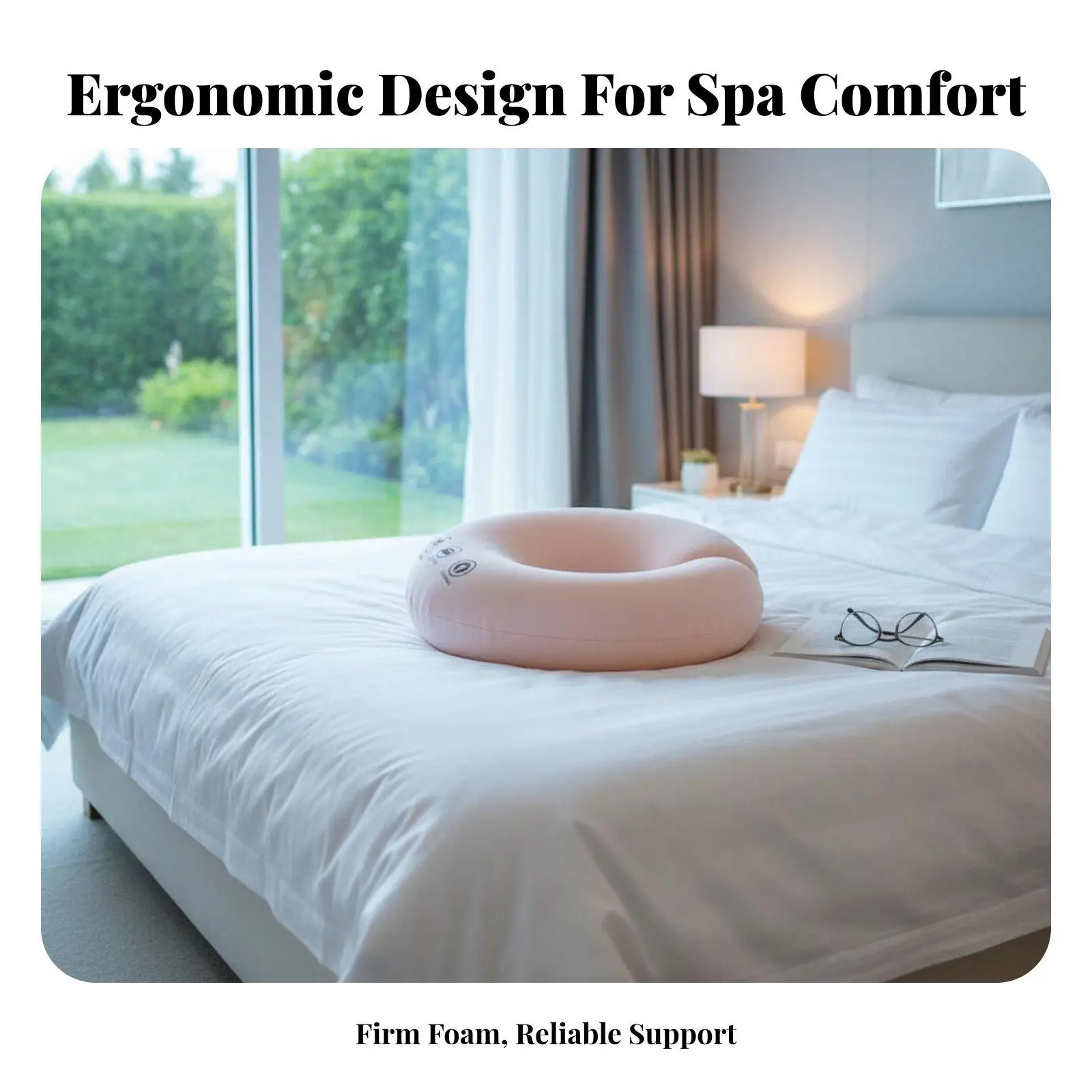 Comfortable Massage Cushion Face Pillow with Slow Rebound Memory Foam for Professional Spa Table Head Support Prone Position