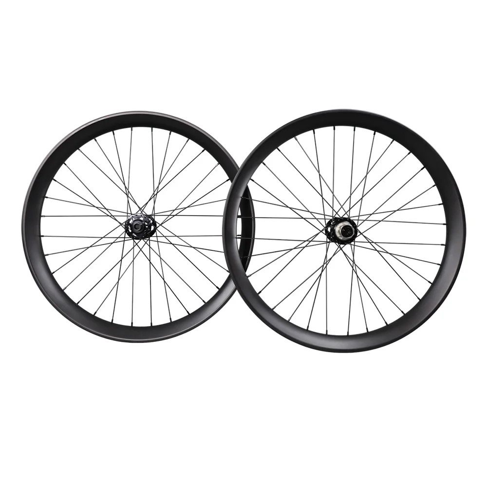 26er Carbon Fat Bike Wheelset 65mm Wide Wheels Carbon Fat Bike Hookless Clincher Tubeless Ready