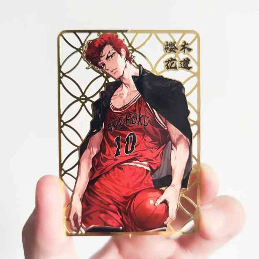 SLAM DUNK DIY Metal collectible cards Sakuragi Hanamichi Mitsui Hisashi Rukawa Kaede Holiday gifts Boy Christma birthday present