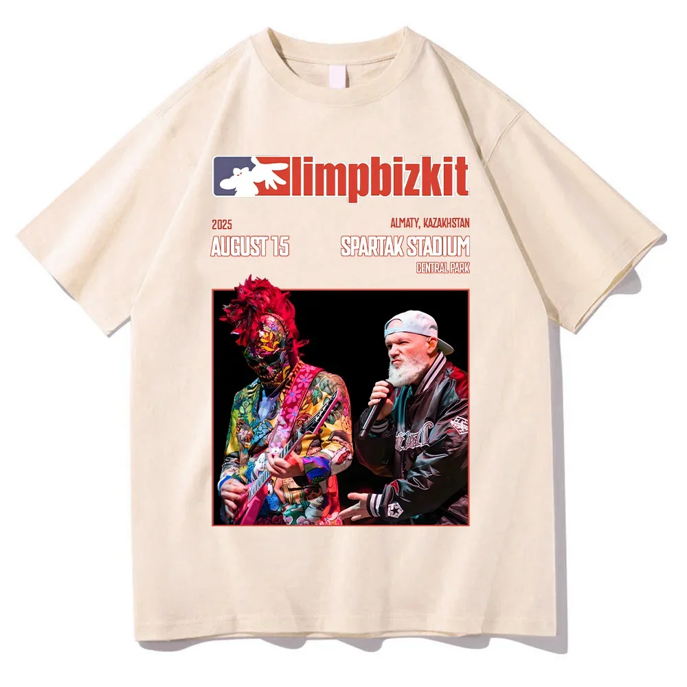 تي شيرت Limp Bizkit Big Bounce Party 2026 تي شيرت عصري عتيق ملابس الشارع الشهير قطن قصير عيد الميلاد غير رسمي للرجال والنساء ملابس هاراجوكو مسلية #3