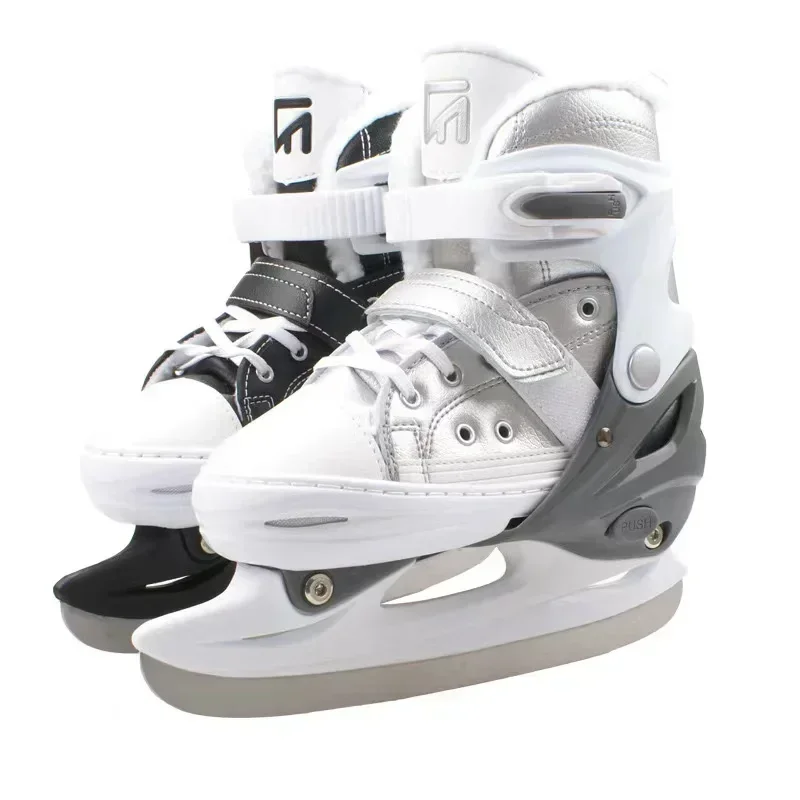 

Professional Ice Skates Shoes, Adjustable, Ice Skating Blade Shoe, PU Thermal, Thicken, Beginner, Adult, Teenagers, Kids, Winter