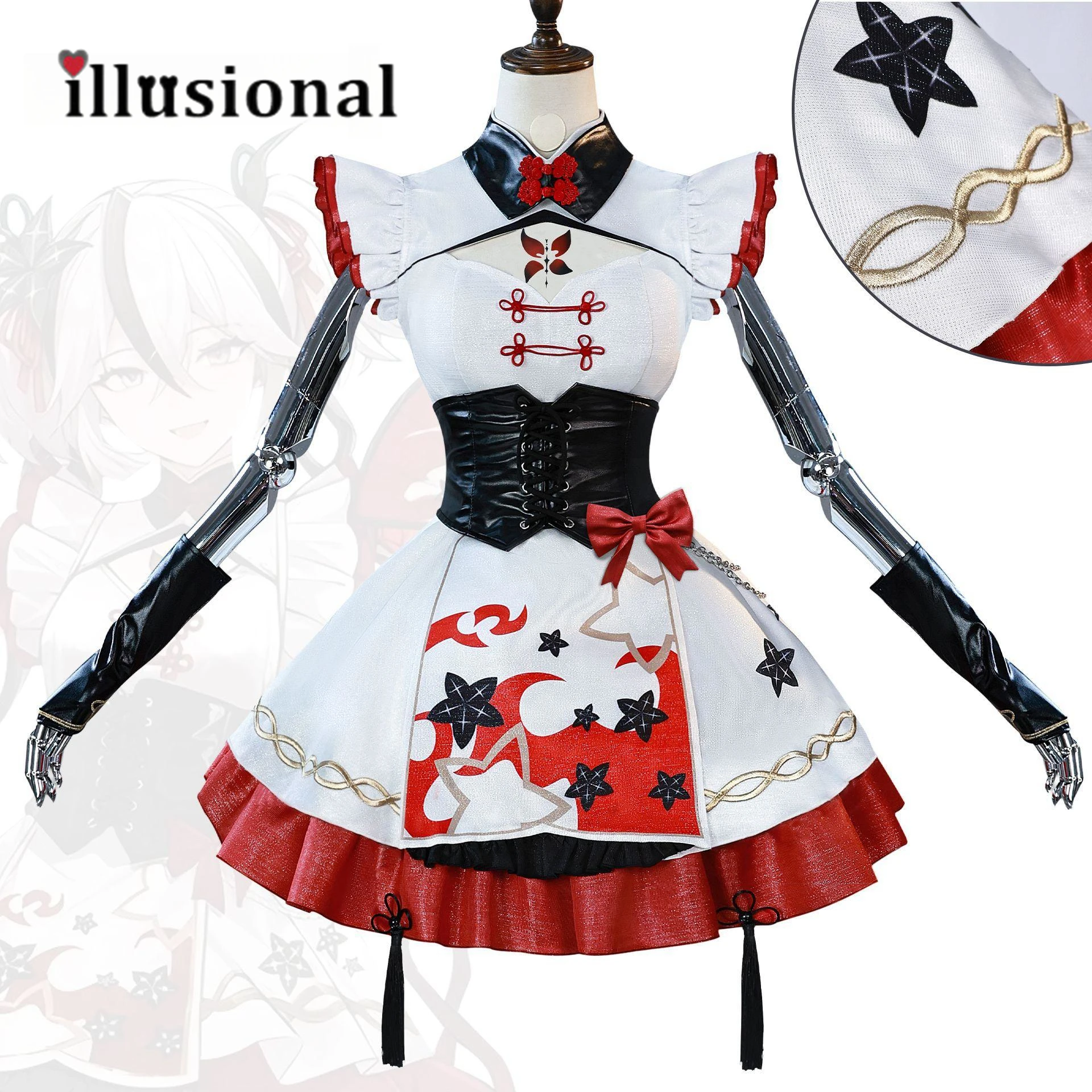 

illusional Game Wuthering Waves Chun Cosplay Costume Halloween Costume Party Dress Women