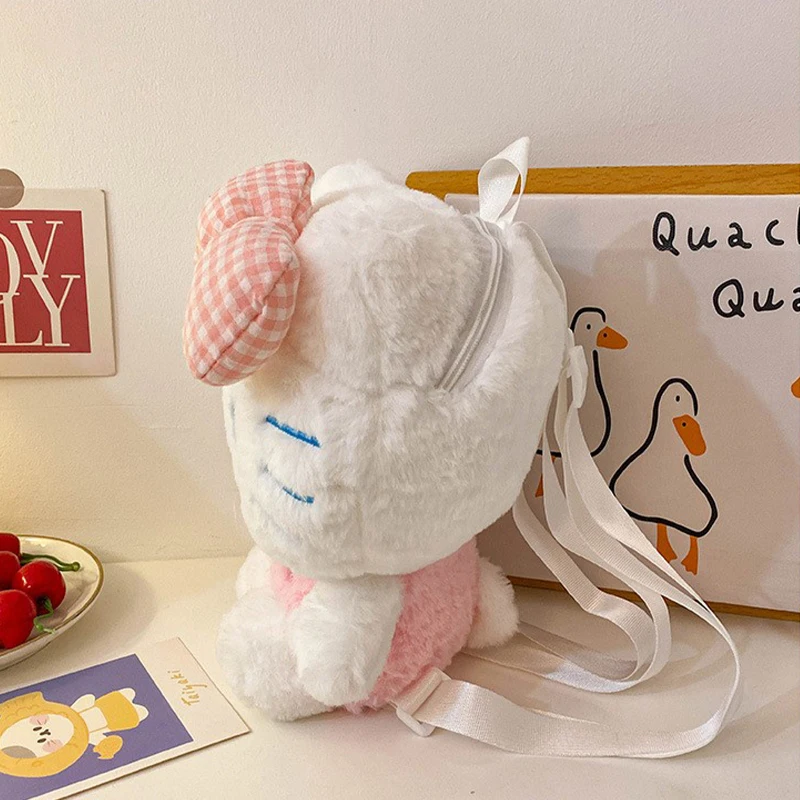 Sanrio mignon Hello Kitty sac à dos dessin animé en peluche poupée Kawaii petit sac femmes fille enfants 25 cm Mini sac à dos cadeaux d'anniversaire