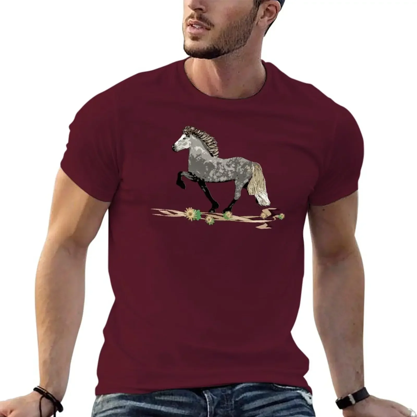 

Astrid ~ Icelandic Horse T-Shirt tops anime clothes boys animal print cute clothes oversized t shirt men