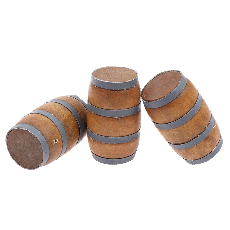 Nueva Oferta: Miniatura de Barril de Vino Tinto de Madera para Casa de Muñecas 1:12, Decoración de Barril de Cerveza