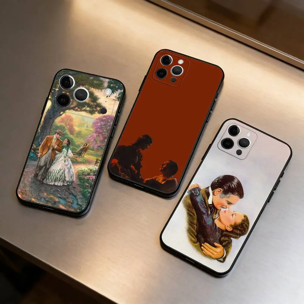 

Love Gone with the Wind Soft Silicone Black Cover,Phone Case For iPhone 17,16,15,14,13,12,11 Plus,Pro Max,XS