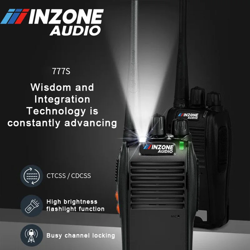 INZONE AUDIO 777S جهاز اتصال لاسلكي لاسلكي عالي الطاقة خارجي كلاسيكي طويل الاستعداد لمطعم الفندق