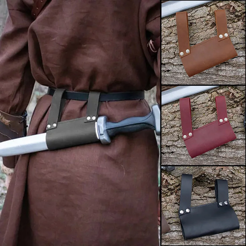 Mittelalterlichen Schwert Gürtel Taille Mantel Scheide Viking Pirate Waffe Kostüm Dolch Halter Frosch Strap Holster Larp Zubehör Erwachsene Männer