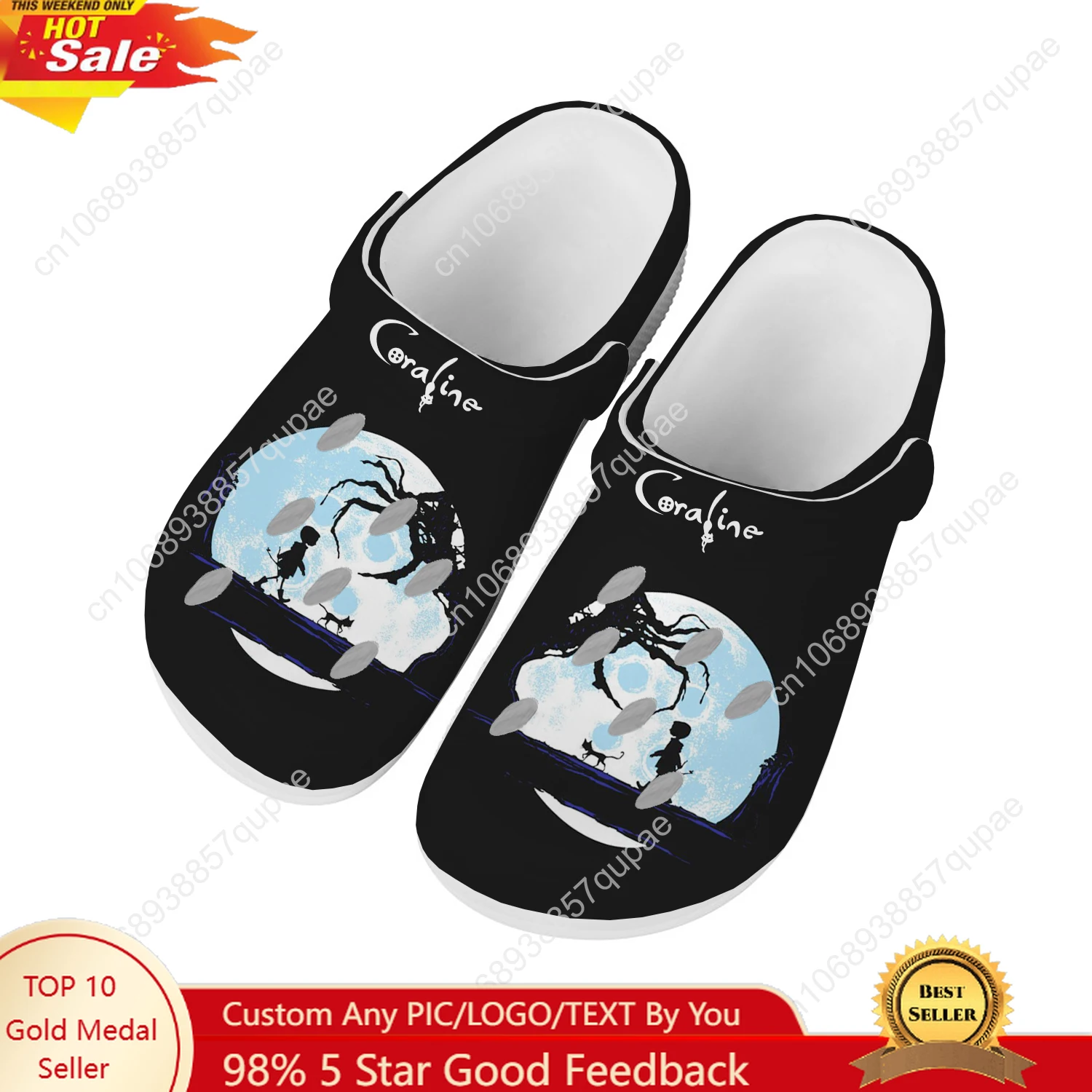 Coraline The Secret Door Home Sandals Men Women Teenager Fashion Water Shoe Garden Breathable Comfort Beach Clog Custom Slippers